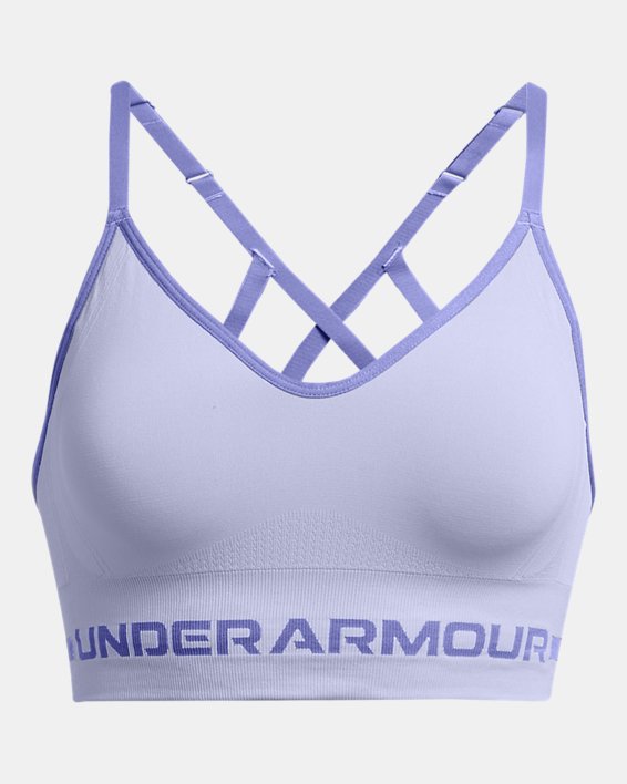 Reggiseno sportivo UA Seamless Low Long da donna, Purple, pdpMainDesktop image number 9